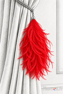 Hanger struisvogel - 15-20 cm - rood